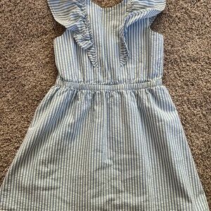 Crewcuts Light Blue and White Striped Dress